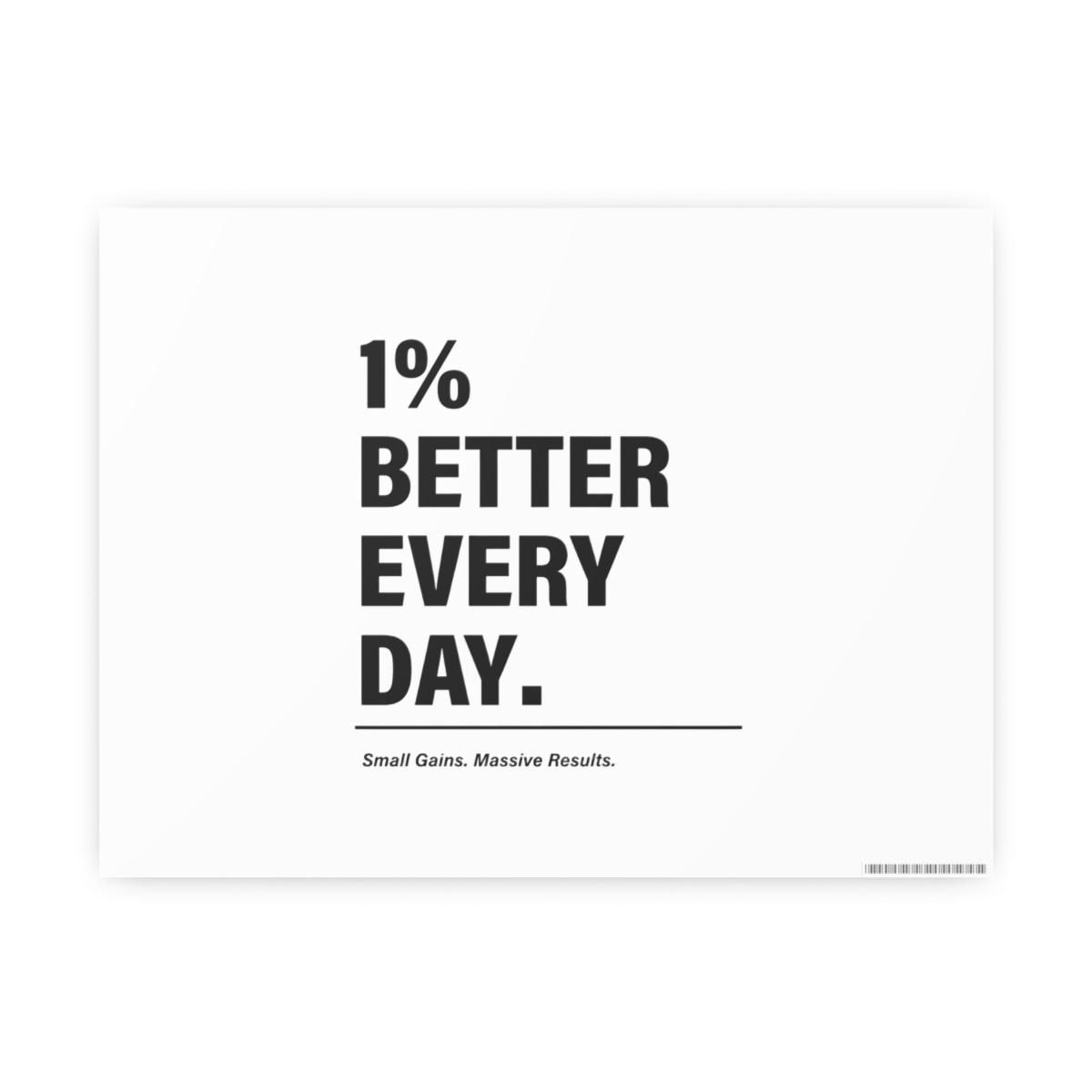 1% Better Every Day Minimalist Canvas Print - Official Creator merchandise