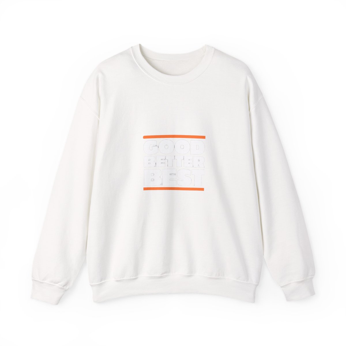 Good Better Best Orange Lines Block Letter Crewneck - Official sweatshirts merchandise
