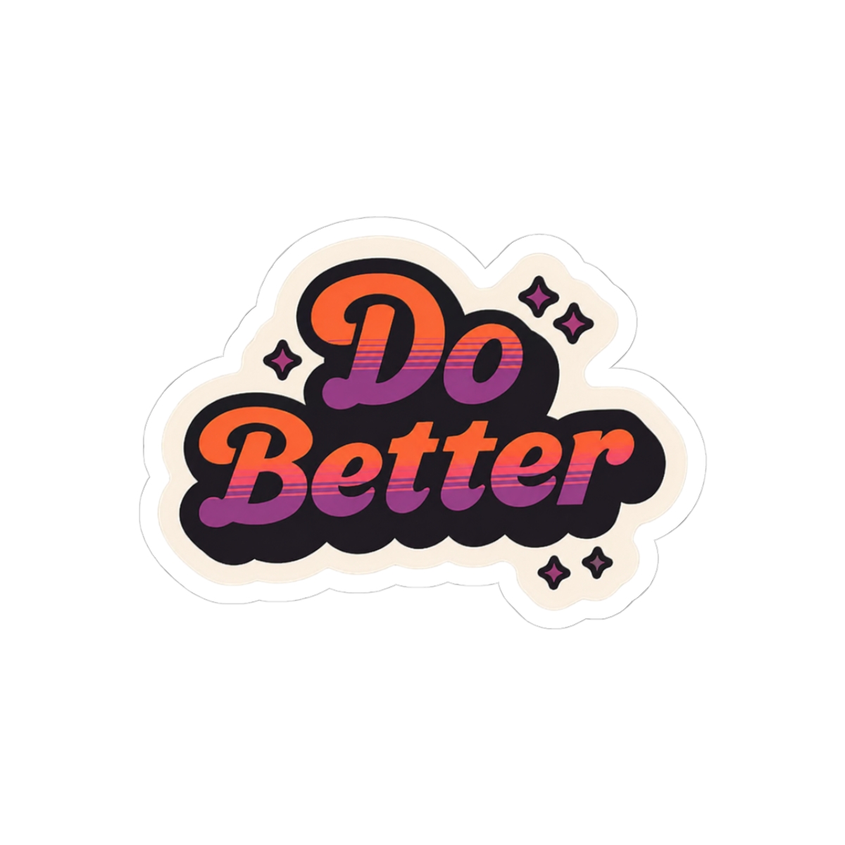 Do Better Retro Cloud Sticker - Official stickers merchandise