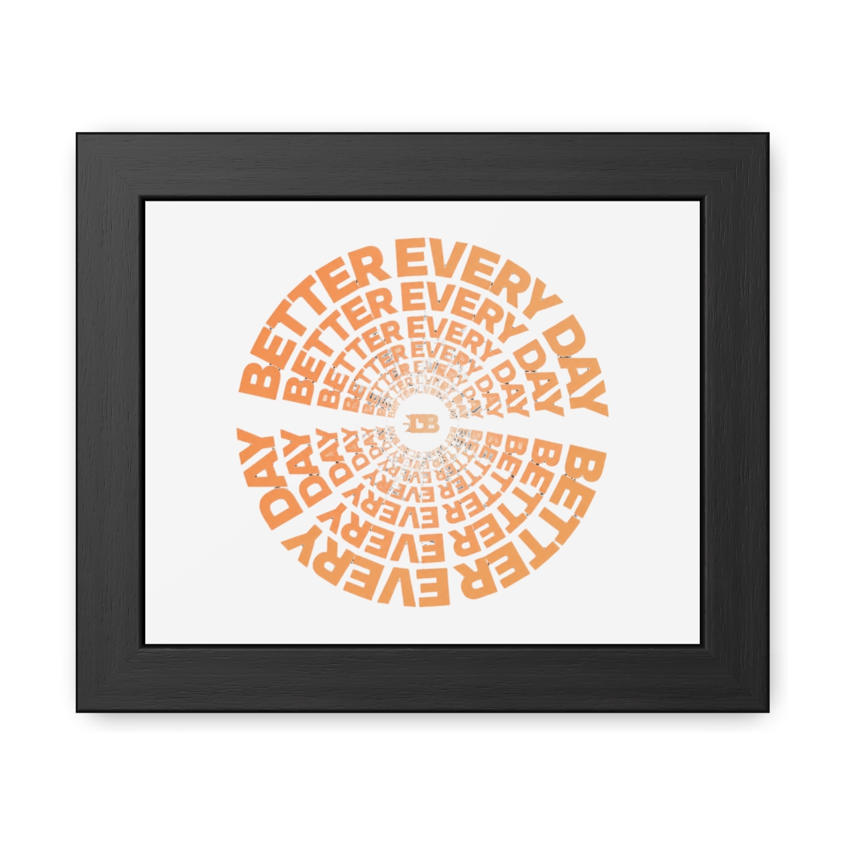 1% Better Every Day, Motivational Wall Art, Spiral Typography Art, Desk Decor, Framed Poster - Official posters merchandise