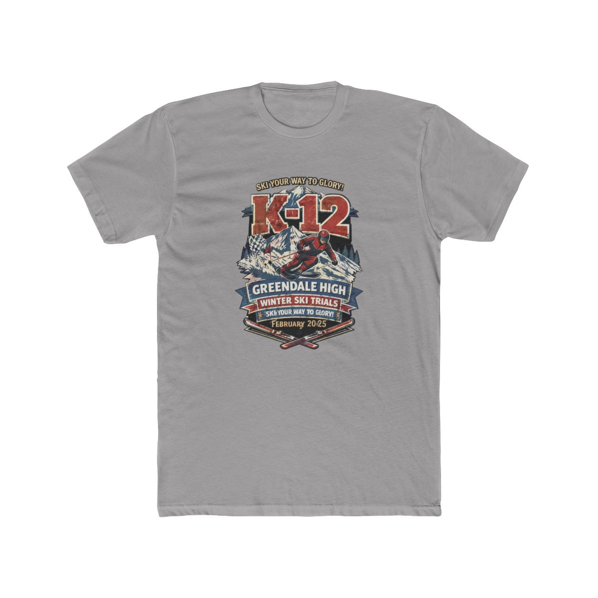 Greendale High K-12 'See Your Way to Glory' Vintage T Shirt - Ski Fan Gift - Official t-shirts merchandise